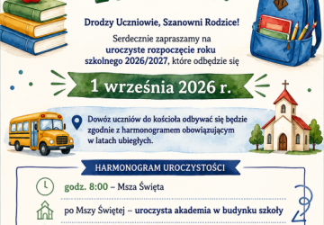 Uroczyste rozpoczęcie roku szkolnego 2026/2027